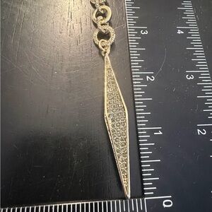 House of Harlow 1960 Goldtone with gray CZ  Pendant Necklace